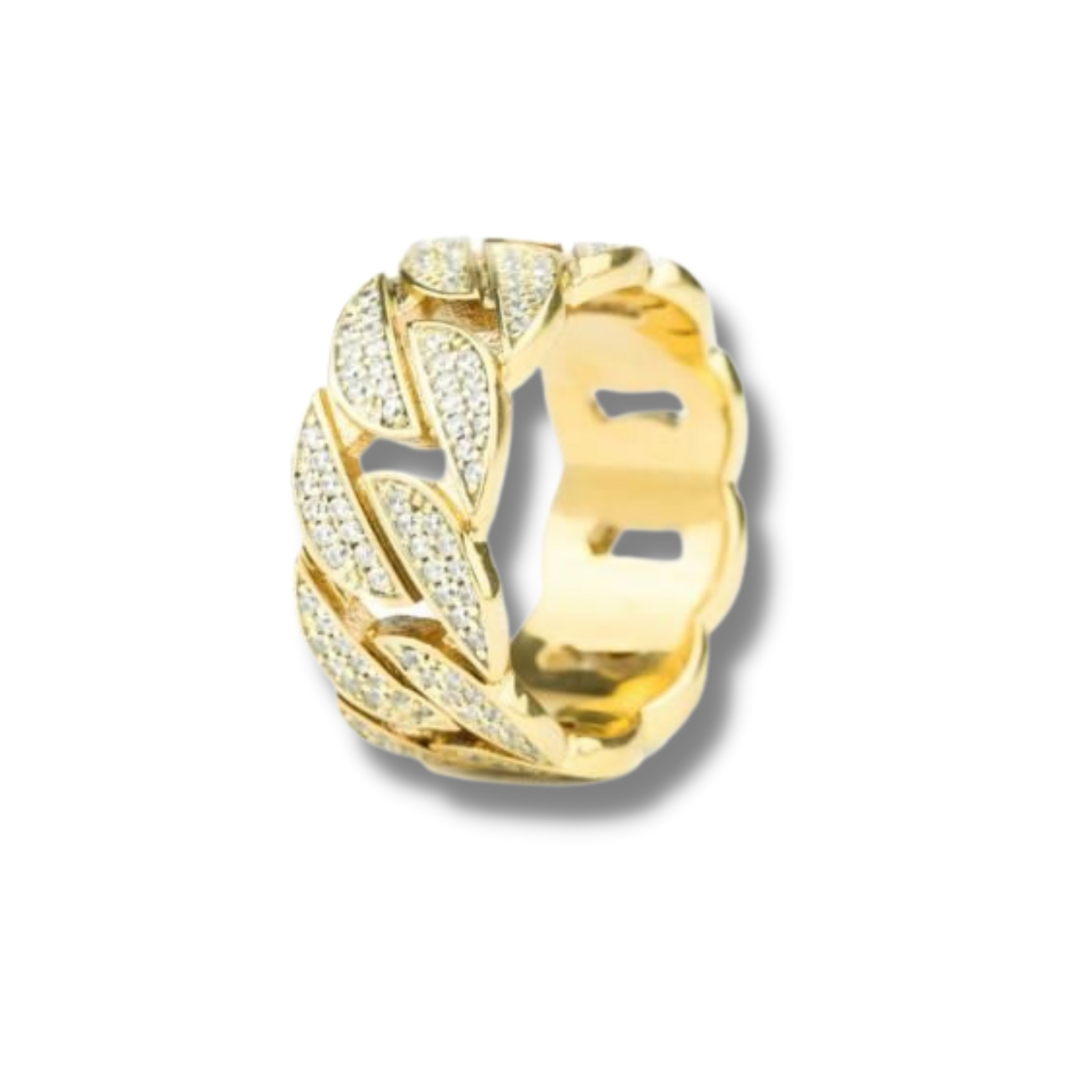 The Gold Gods- Diamond Cuban Ring (Gold)