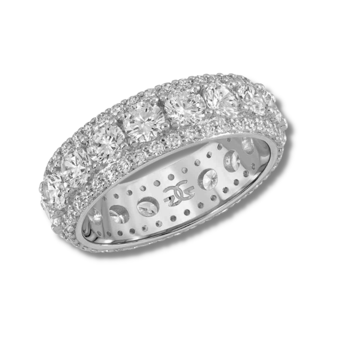The Gold Gods- Diamond King's Eternity Ring (White Gold)