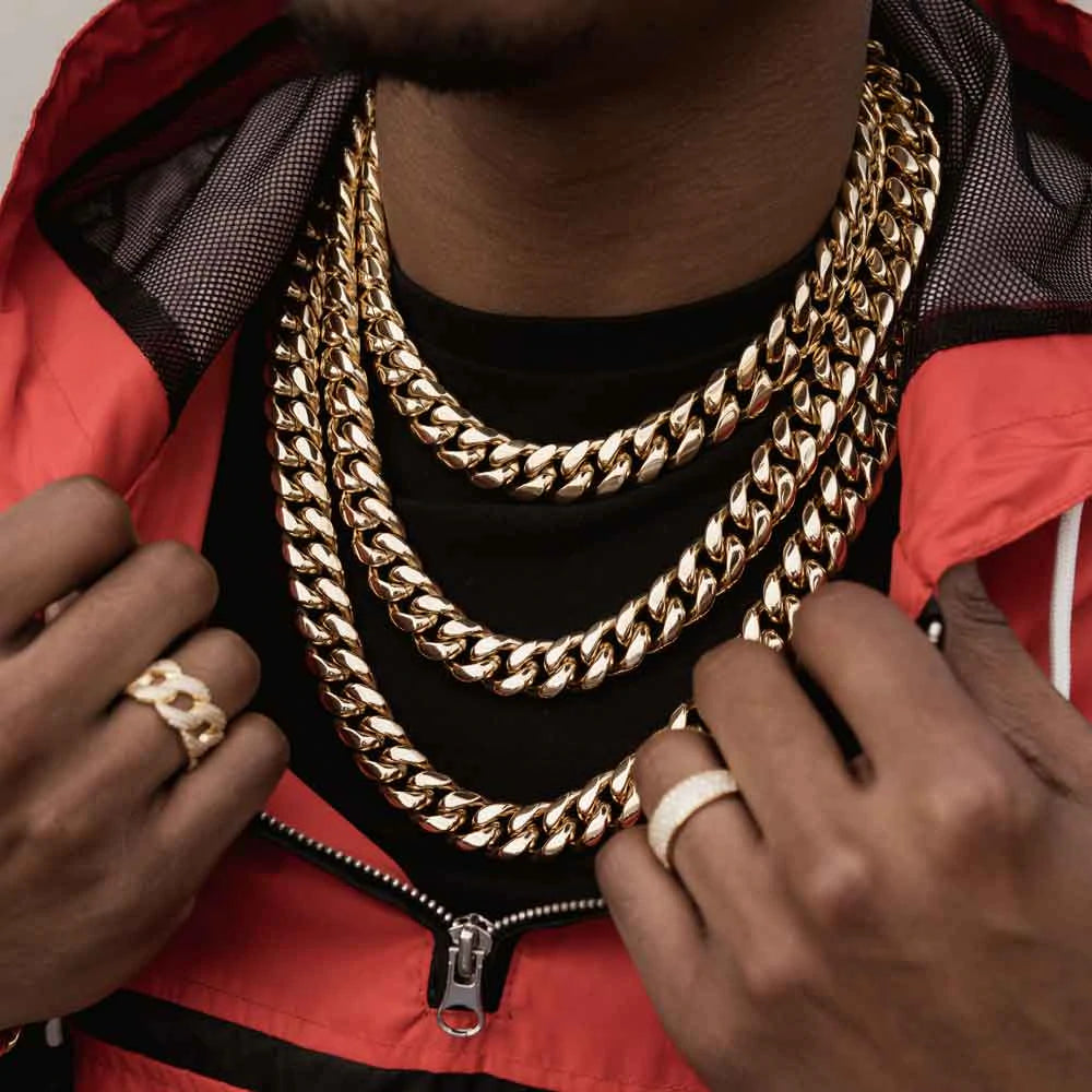 The Gold Gods Miami Cuban Link Chain 14mm(Gold)