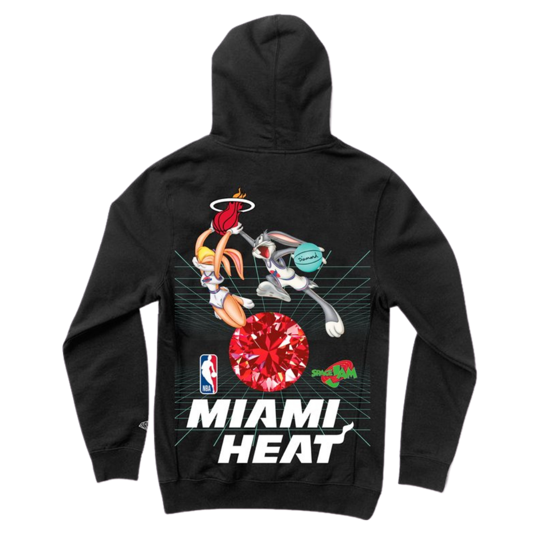 Diamond Supply Co x NBA x Space Jam Miami Heat Hoodie (Black)