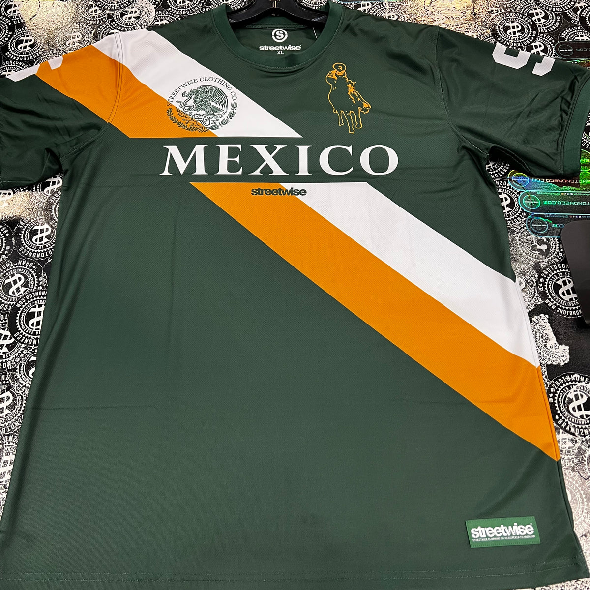 Streetwise Narco Polo Mexico soccer style Jersey in color Green